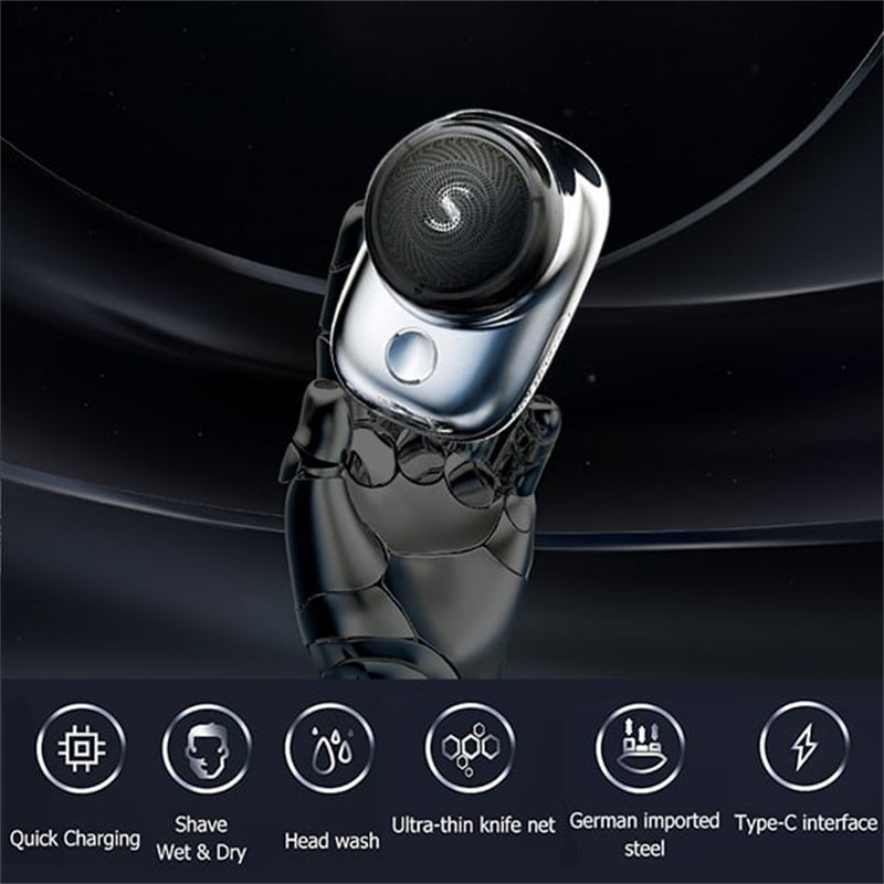 Electric Mini Travel Shaver For Men-Pocket Size Washable Electronic Razor-Men Rechargeable Portable Cordless Shaving Face Beard Electric Mini Travel Shaver For Men-Pocket Size Washable Electronic Razor-Men Rechargeable Portable Cordless Shaving Face Beard